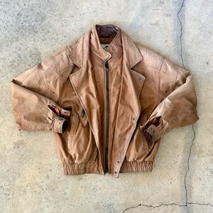 Vintage 80’s Leather Adventure Bomber